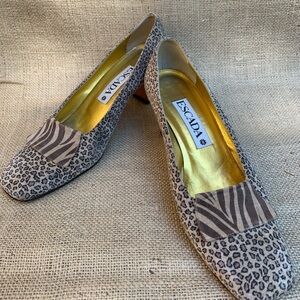 Escada animal kitten heel pump